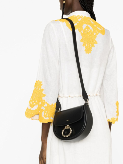Chloé Chloe Black Leather Small Arlene Crossbody Bag In Black