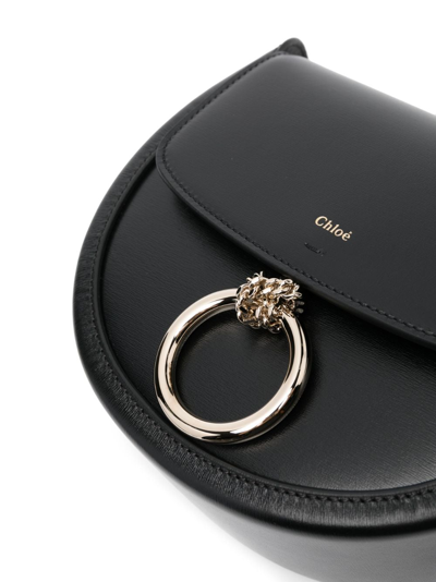 Chloé Chloe Black Leather Small Arlene Crossbody Bag In Black