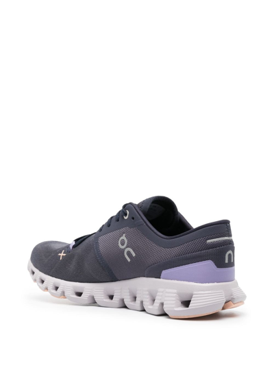 Shop On Running On Cloud X 3 Lace-up Sneakers In Purple