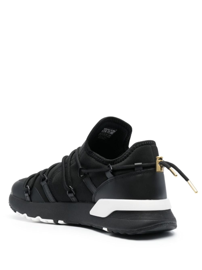 Shop Versace Jeans Couture Dynamic Low-top Sneakers In Black