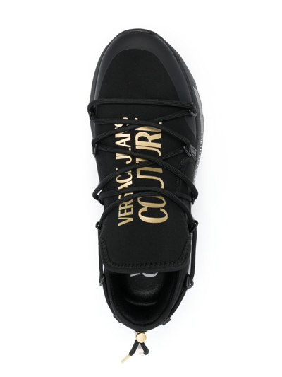Shop Versace Jeans Couture Dynamic Low-top Sneakers In Black