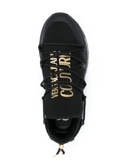 Versace Jeans Couture Dynamic Slip-on Sneakers In Black