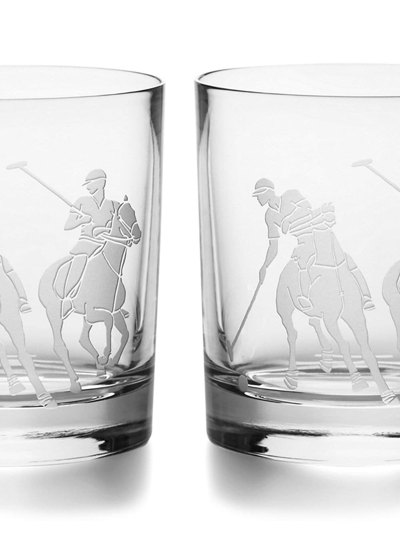 Shop Ralph Lauren Garrett Double Old Fashioned Glass (set Of Two) In Neutrals