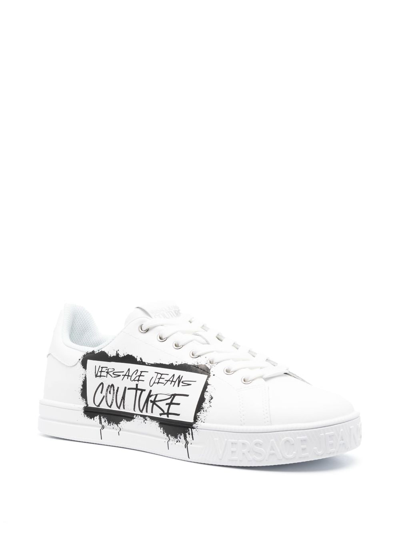 Versace Jeans Couture Logo-print Low-top Sneakers In White