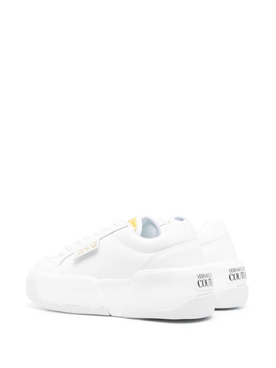 Shop Versace Jeans Couture Baroccoflage-print Low-top Sneakers In White