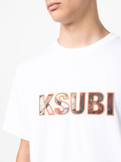 Shop Ksubi Ecology Kash Cotton T-shirt In White
