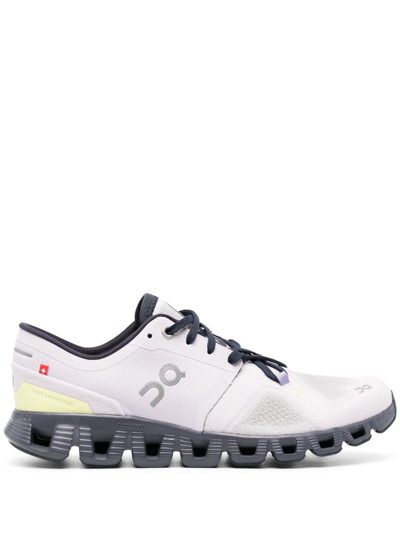 Shop On Running On Cloud X 3 Lace-up Sneakers In Pink