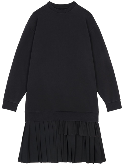 Shop Mm6 Maison Margiela Layered Midi Dress In Black