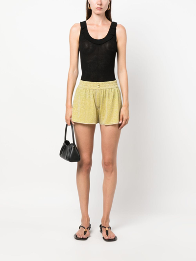 Blumarine Ribbed Top In Black