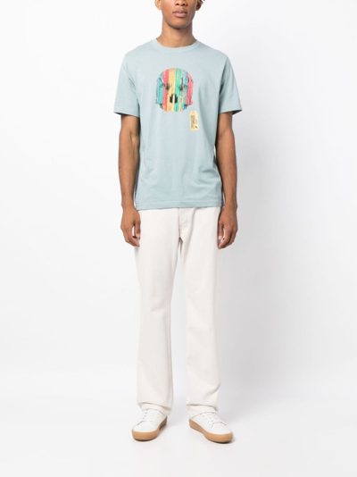 Shop Ps By Paul Smith Logo-print Cotton T-shirt In Green