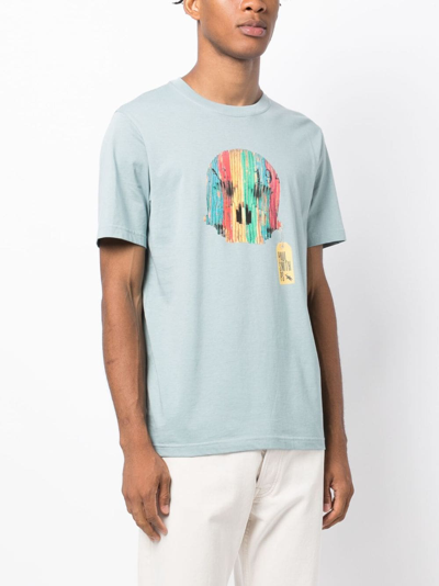 Shop Ps By Paul Smith Logo-print Cotton T-shirt In Green
