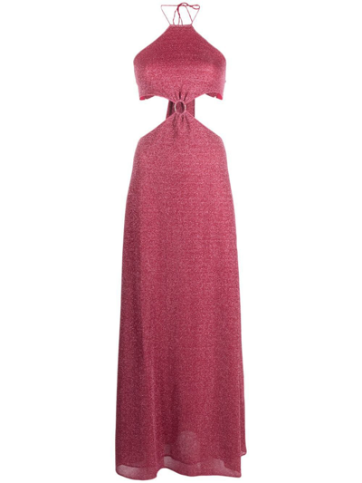 Shop Oseree Lumiere Cut-out Maxi Dress In Pink