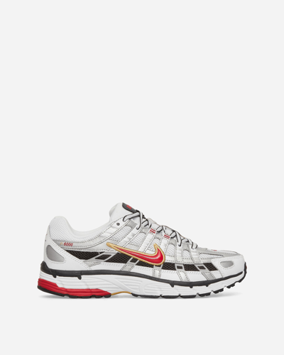 Shop Nike Wmns P-6000 Sneakers White / Metallic Platinum / Varsity Red In Multicolor