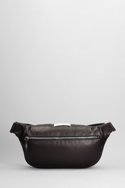Shop Maison Margiela Glam Slam Belt Bag Waist Bag In Black Leather