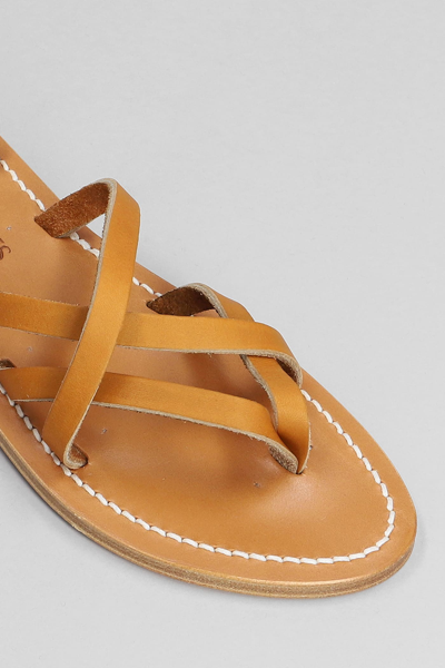 Shop Kjacques Zenobie Flats In Leather Color Leather