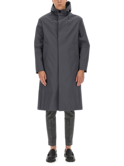 Shop Mackintosh Wolfson Coat In Grigio