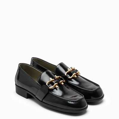 Shop Bottega Veneta Monsieur Loafers In Black Patent Leather