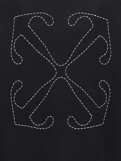 Shop Off-white Embr Stitch Arrow Hoodie In Black