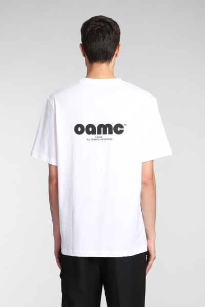 Shop Oamc T-shirt In White Cotton