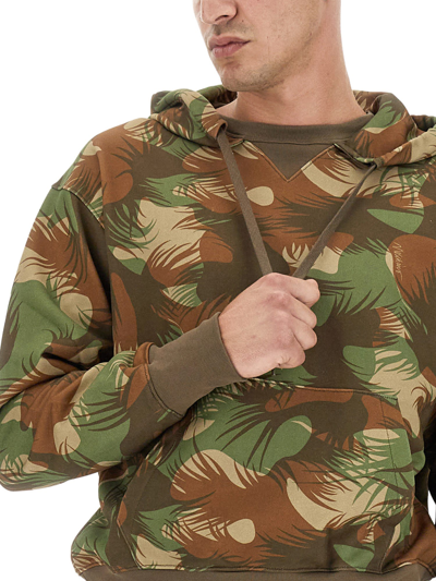 Shop Moschino Camouflage Sweatshirt In Verde