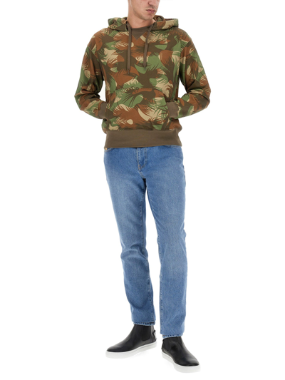 Shop Moschino Camouflage Sweatshirt In Verde