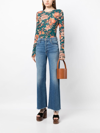 Shop Ulla Johnson Eve Floral-print Long-sleeves Top In Multicolour