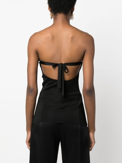 Shop Tom Ford Ring-detail Strapless Knit Top In Black
