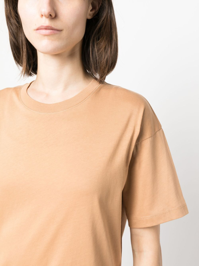 Shop Filippa K Crew-neck Cotton T-shirt In Neutrals
