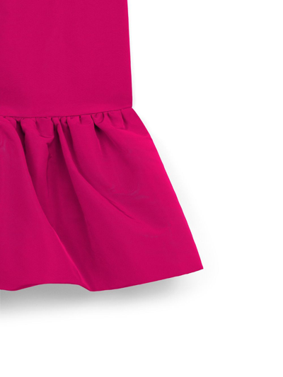 Shop Nina Ricci Peplum-hem Taffeta Midi Skirt In Pink