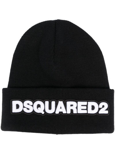 Dsquared2 Beanie With Logo In Black