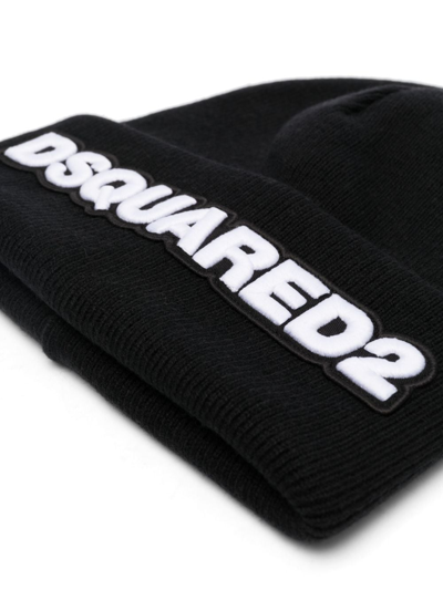 Dsquared2 Beanie With Logo In Black