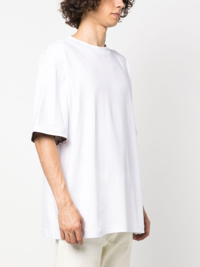 Shop Missoni Logo-print Crew-neck T-shirt In White