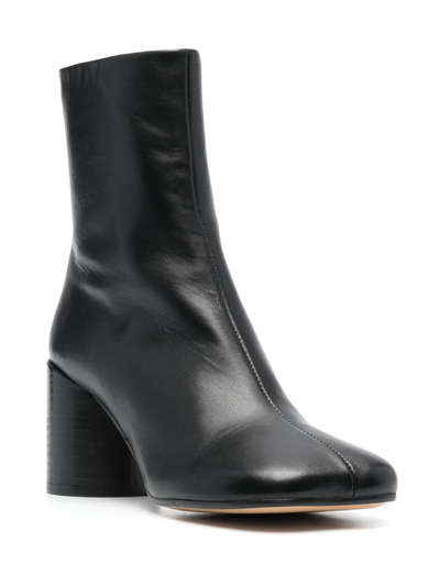 Mm6 Maison Margiela Mm6 By Maison Margiela Ankle Boots With Distinctive Seam Detail And Block Heel In Black