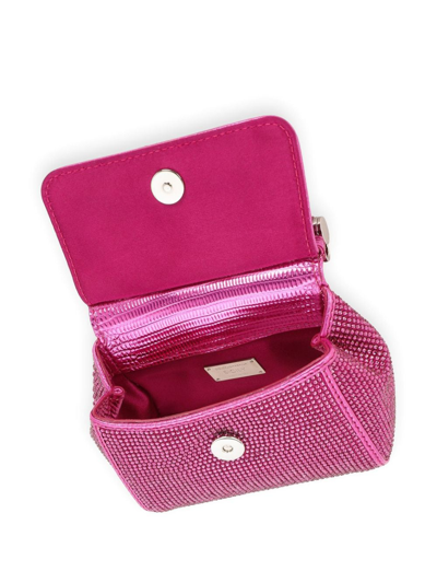 Dolce & Gabbana Mini Sicily Rhinestone-embellished Tote Bag In Pink