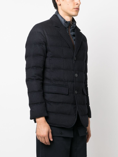Herno Navy Blue Down Jacket In Blue