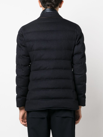Herno Navy Blue Down Jacket In Blue