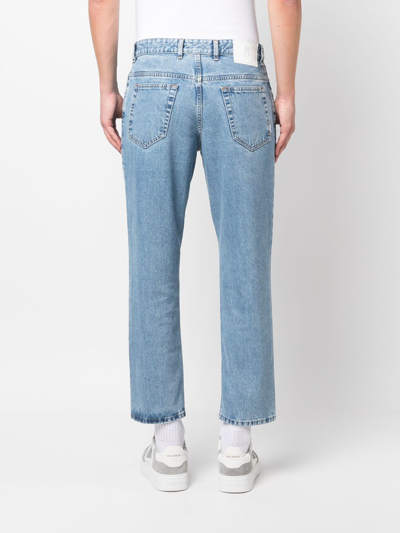 Shop Pt Torino Mid-rise Cropped Jeans In Blue