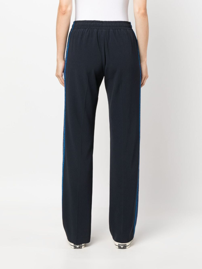 Shop Zadig & Voltaire Pomy Straight-leg Trousers In Blue