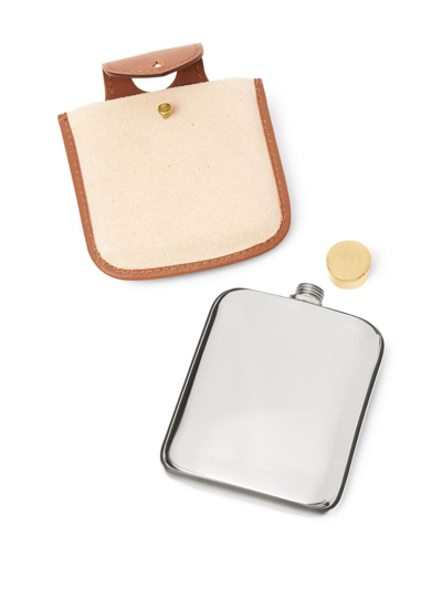 Shop Ralph Lauren Garrett Two-tone Flask In Neutrals