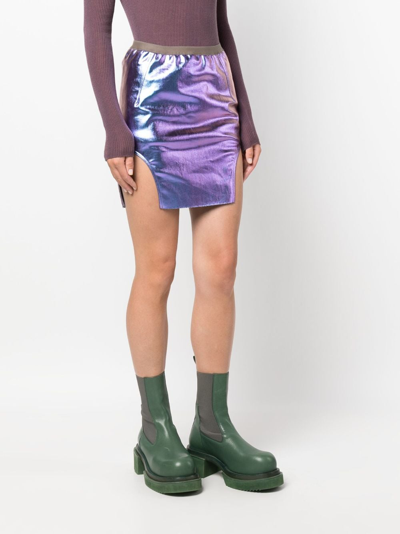 Shop Rick Owens Diana Side-slit Skirt In Purple