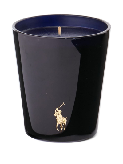 Shop Ralph Lauren Round Hill Single-wick Candle In Blue