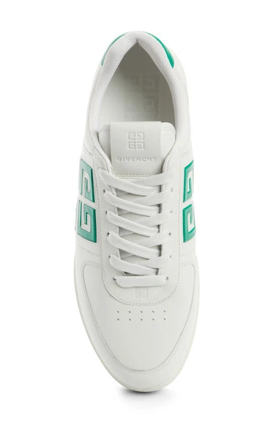 Shop Givenchy G4 Low Top Sneaker In White/ Green