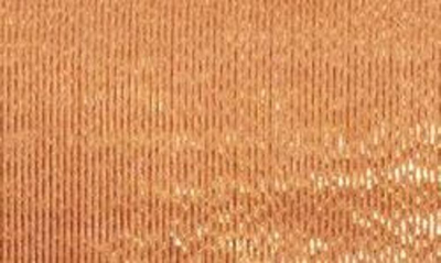 Shop Retroféte Vedra Metallic Silk Bra Top In Nude Glitter