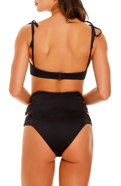 Shop Agua Bendita Donna Shaka Underwire Bikini Top In Black