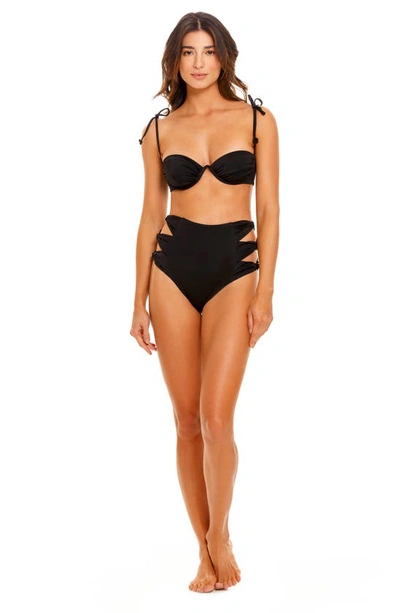 Shop Agua Bendita Donna Shaka Underwire Bikini Top In Black