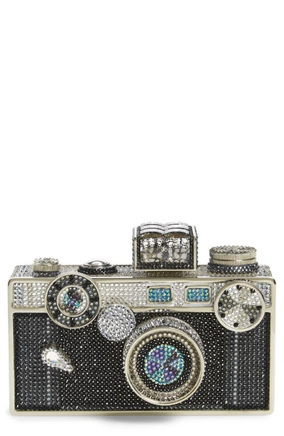 Shop Judith Leiber Crystal Camera Minaudière In Cosmo Jet Multi