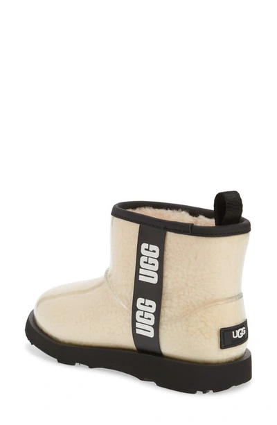 Shop Ugg Mini Classic Ii Waterproof Clear Boot In Natural / Black