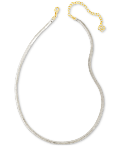 Shop Kendra Scott Rhodium-plated & 14k Gold-plated Chain Necklace, 18" + 3" Extender In Mixed Meta