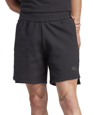 Shop Adidas Originals Men's Z.n.e. Premium Loose-fit Stretch Printed 7" Drawstring Shorts, Regular & Big & Tall In Black