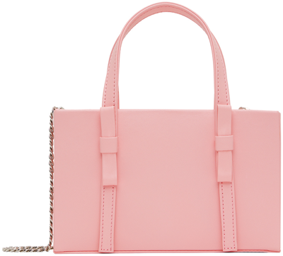 Shop Kara Ssense Exclusive Pink Midi Bow Bag In Light Pink